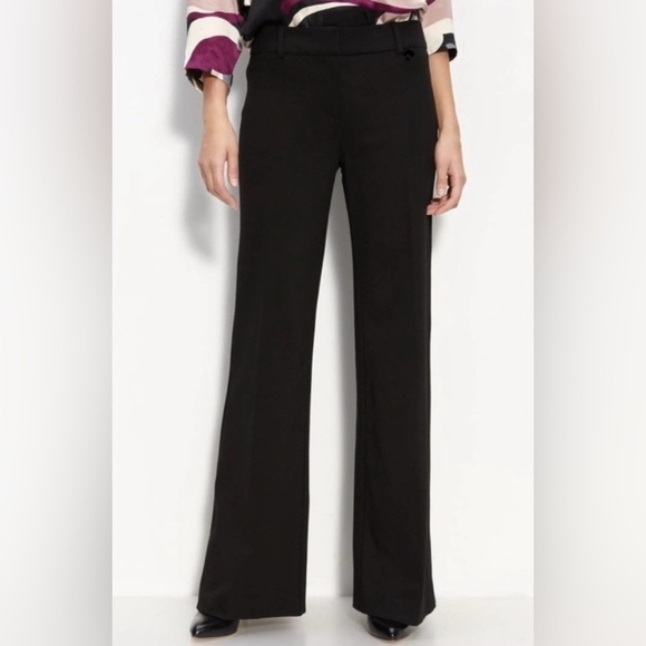 Trina Turk Pants - Trina Turk Black Wool Blend Wide Leg Dress Pants Size 2